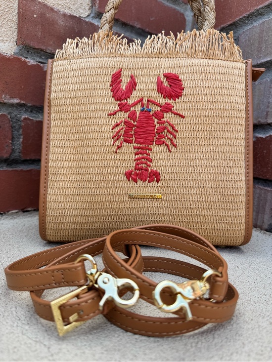 Spartina 449 Handbags - Spartina 449 🦞 Woven Straw Dune Lobster Satchel/Shoulder/Crossbody Bag